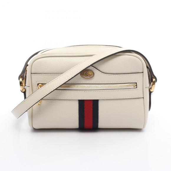 GUCCI White Leather Shoulder Bag - Picture 1 of 5